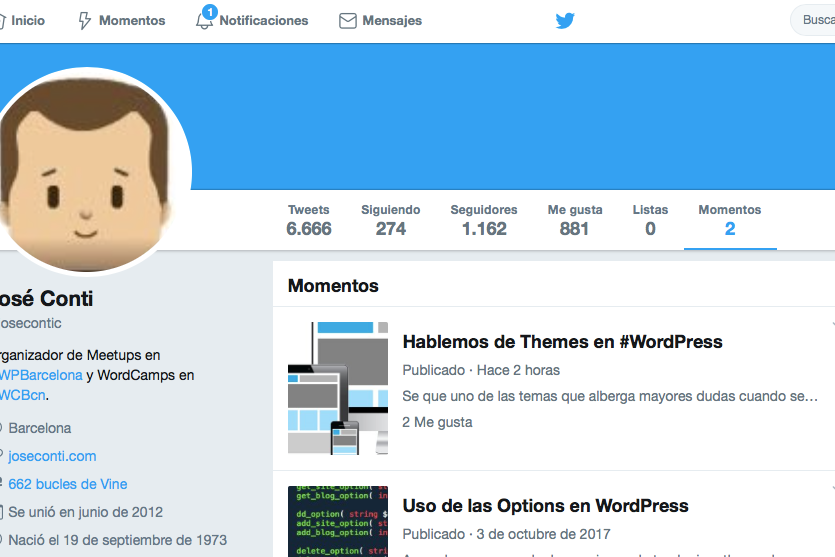 captura de mi cuenta de twitter